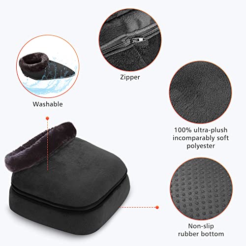 Comfier Foot Warmer Massager,Gifts For Women,Men,Shiatsu Foot Massager With Heat, Electric Heating Pad For Back Feet,Back Massager For Pain Relief(Black) #TOP5