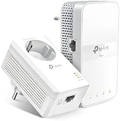 TP-Link WLAN Powerline Adapter Set TL-WPA7617 KIT Dual Band WLAN 1200 Mbit/s AV1000 Powerline Wifi Clone MU-MIMO 2 Gigabit Ports Plug & Play Ideal for HD Streaming App Control White