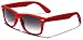Colorful Retro Fashion Sunglasses - Smooth Matte Finish Frame - Red