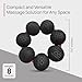 PRIMEKINETIX MyoBalls Foam Roller - Foam Rollers for Muscles, Enhanced Mobility, Deep Tissue & Full Body Massage, Trigger Point Therapy, for Athletes & Active Lifestyles, 1 Set of 7 Balls, Black