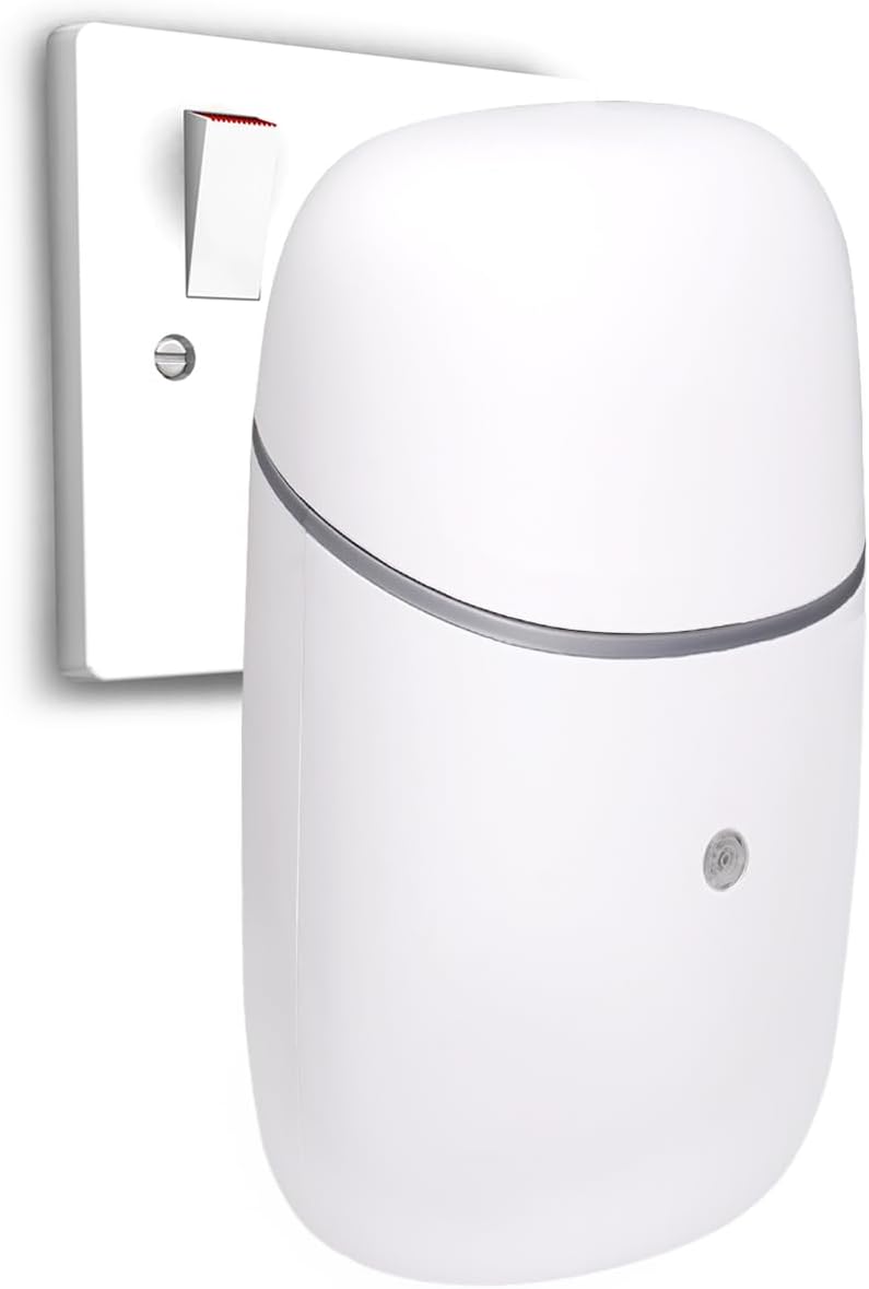 Plug-in Waterless Diffuser for Essential Oil, Silent Wall Aromatherapy Diffuser for Home and Bedroom, 322 sq ft, 0.34 oz Bottle, 12-Hour Timer