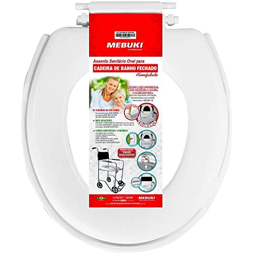 Assento para Cadeira de Banho Fechado Almofadado Pne Mebuki Branca
