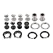 Produktbild 8 Paare Damen Herren Ohrstecker Set Ohrklemme Runde Creolen Ohrringe Ohrpiercing Silberfarbe + Schwarz