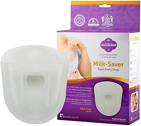 Fairhaven Health Milkies Milk-Saver, Milk Catcher for Breastmilk, Shell to Collect Leaking Breastmilk, Collector Cup for Nursing & Breastfeeding, Saves Up to 2 Ounces of Leaking Liquid Gold, Silicone-Free