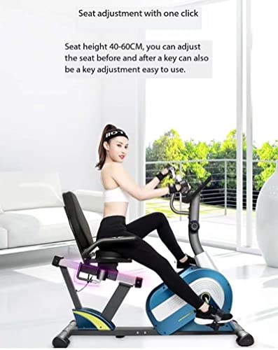 Image of Recumbent Exercise Bike, Training Equipment Bicycle, with Heart Rate Monitor, Tablet Computer Holder, Suitable for Home Exercise