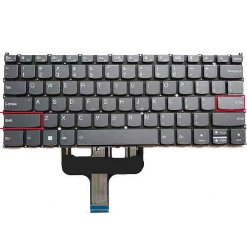 Clavier de remplacement rétroéclairé pour réparer les touches bloquées du 14IAL7 14IAH7 gris