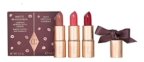 CHARLOTTE TILBURY Matte Revolution Mini Lipstick Charms Very Victoria ~ Amazing Grace ~ Red Carpet Red