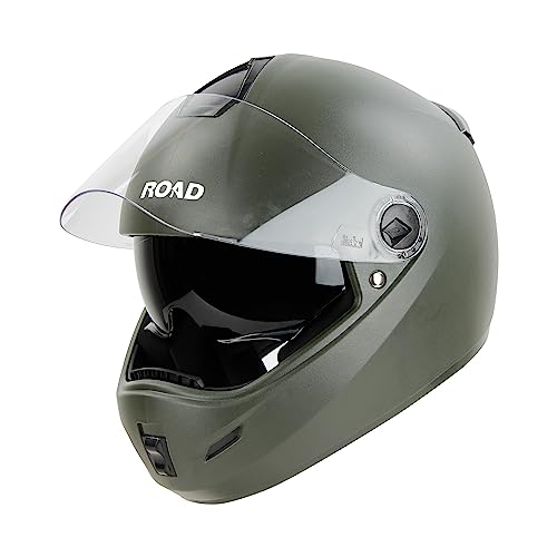 Steelbird SBH-34 Rox Road ISI Certified Full Face Helmet with Inn...