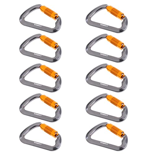 10x Twist Gate Auto Lock Carabiner Rock Tree Climbing Dog Cl...