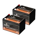 CB CHROMEBATTERY 12V 12AH Sealed Lead Acid (SLA) Rechargeable Battery - 2 Pack - F2...