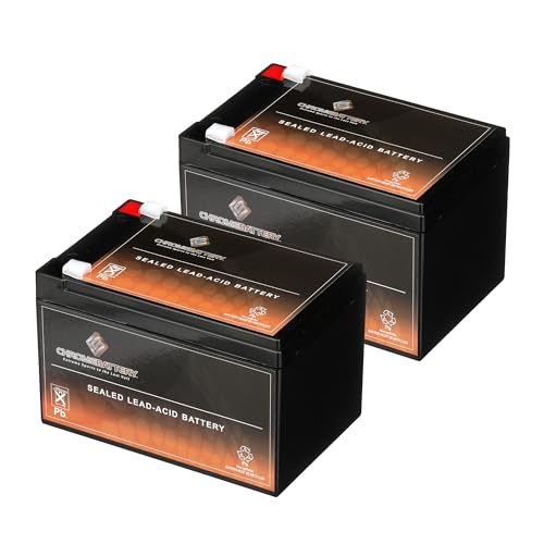 CB Chromebattery 12V 12Ah SLA Battery 2-Pack F2 Terminal