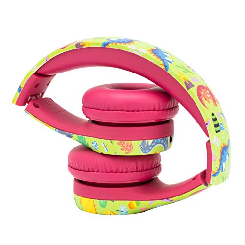 Image of Snug Play+ Kids Headphones - Volume Limited 93dB for Safe Listening - Foldable, Durable Headphones for Toddlers, Boys & Girls - Tangle-Free Cord - Ideal for Travel, School, Tablets - Dinosaurs