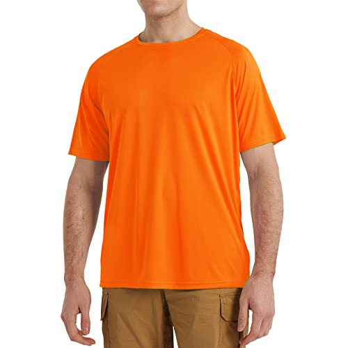 Men's UPF 50+ Rash Guard Swim Shirt Short Sleeve Moisture Wicking Quick Dry Lightweight Wrinkle-Resistant