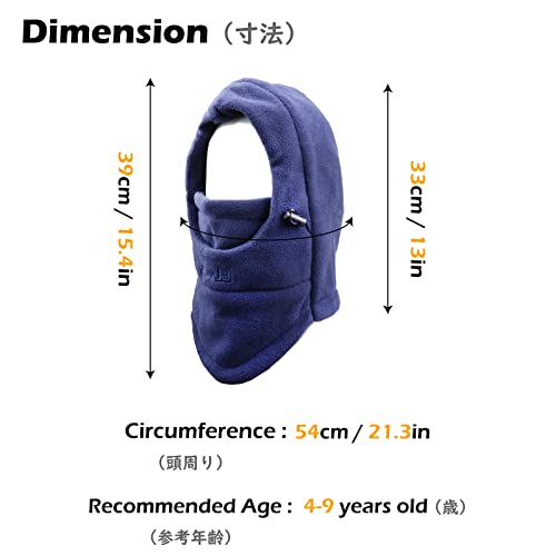 Image of TRIWONDER Kids Winter Hats Balaclava Ski Mask for Boys Girls Toddlers Windproof Adjustable Cold Weather Face Mask Neck Warmer