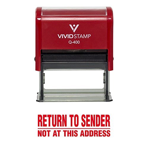 Return to Sender Not at This Address Self Inking Rubber Stamp (Red Ink) - X-Large - Thumbnail 2