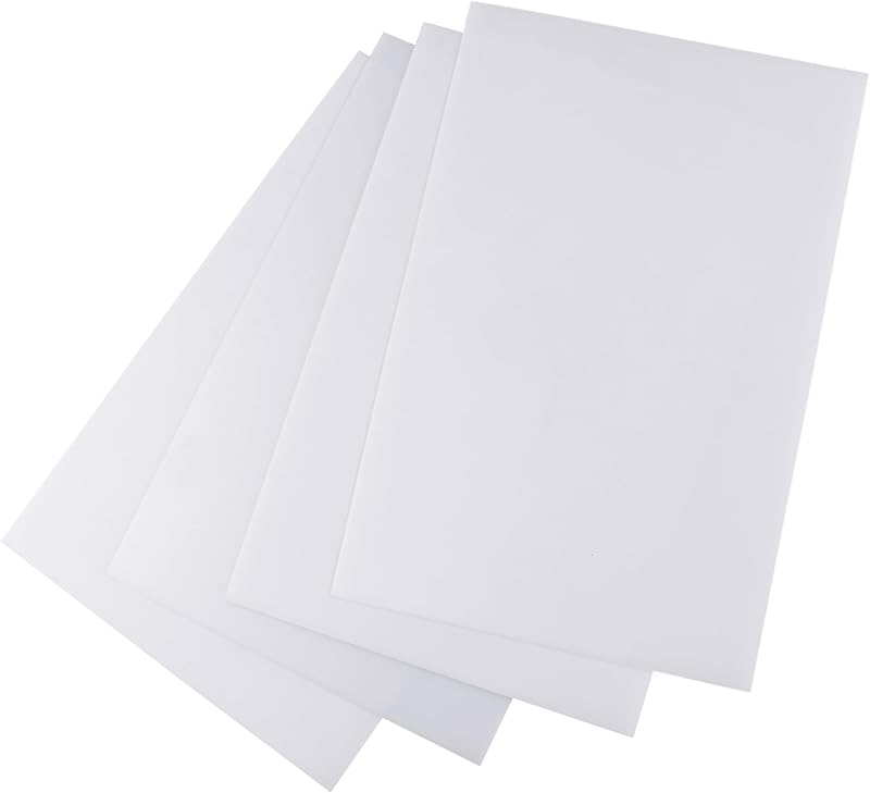 4 Piezas de Hojas de Tablero Difusor de Luz LED de 11.8" x 7.8" x 0.04", para Suavizar, Difundir, Reducir el Deslumbramiento Fuerte de las Luces de Techo, Luces de Panel Plano, Focos para Oficina, Aula, Almacén