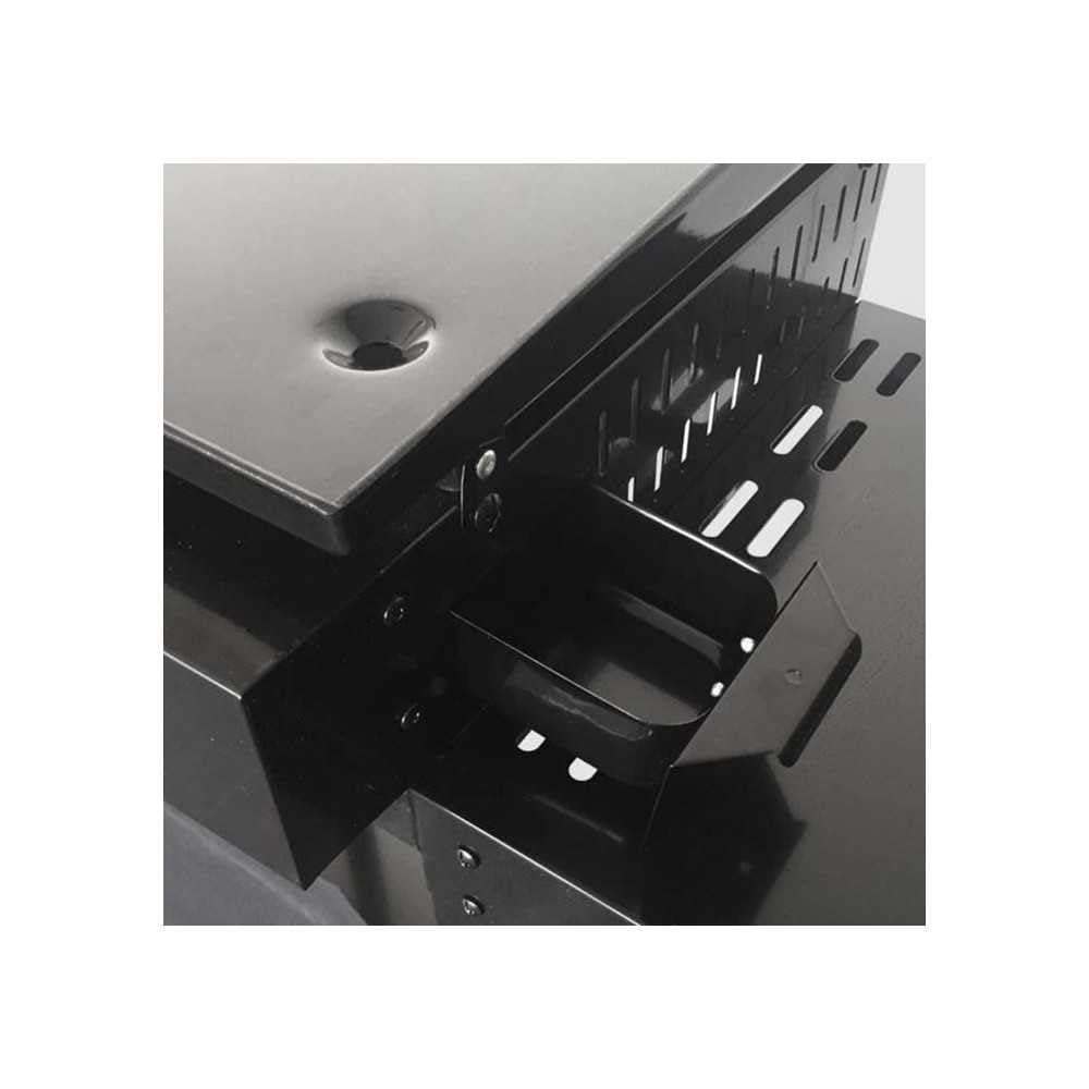 Plancha gaz GARDEN MAX MERIDA - 4 feux - Sur chariot - Acier émaillé - 75 x 35 cm - Noir