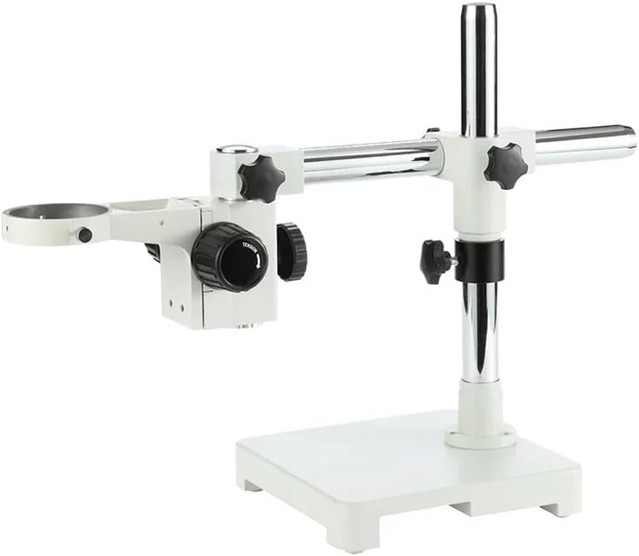 ZTBH Microscope Accessories Kit Adjustable 14KG Microscope Single Boom Stand Stable Stereo Microscopio Stand 76MM Focus Rack Holder for Binocular Trinocular Microscope Slides
