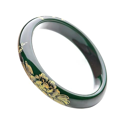 Bracelet en jade pour femme ZXQUEGF bijoux traditionnels asiatiques jonc de richesse