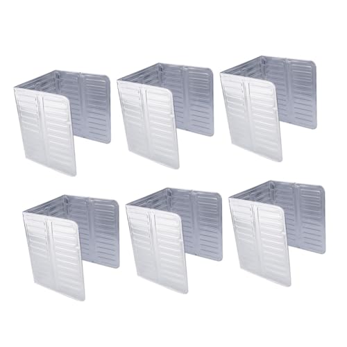 AUTSUPPL Practical Kitchen Cooking Oil-splash Guards 6pcs Aluminum Splatter Screen Oil Barrier Baffles