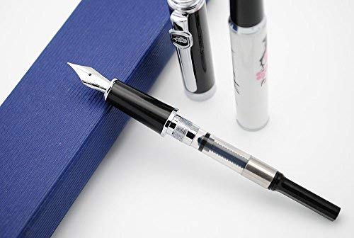 Jinhao 8802 Fountain Pen F Nib (Birds And Wintersweet Painting) #TOP2