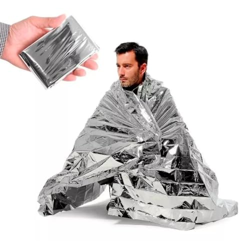 Cobertor Manta Térmica Aluminizado para Resgate e Camping 210 cm x 140 cm