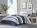 Nautica - Twin Blanket, Ring Spun Cotton Bedding, Medium-Weight for All Seasons, Dorm Room Essentials, Oeko-Tex Certified (Chevron Navy)