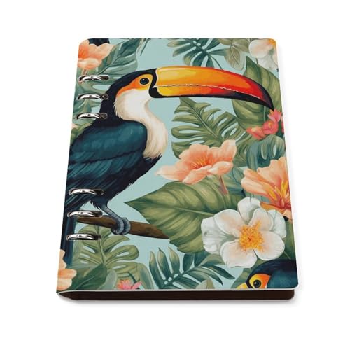 Journal intime A5 à motif fleurs exotiques pour capturer vos pensées et organiser vos journées