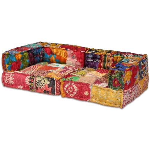 Pouf modulaire patchwork pour un salon modulable et coloré - 4