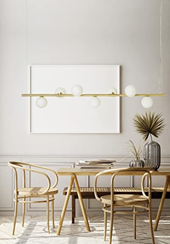 Miloox By Sforzin Lampada A Sospensione Pomi, A 7 Luci, Color Oro, Vetro, Lineare - 3