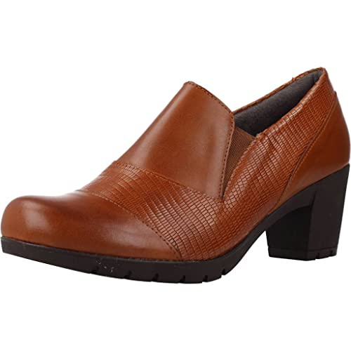 PITILLOS - 3512 Cuero - Zapato de Piel, con tacón, Suela de Goma, para: Mujer Color: Cuero Talla:37 Cover