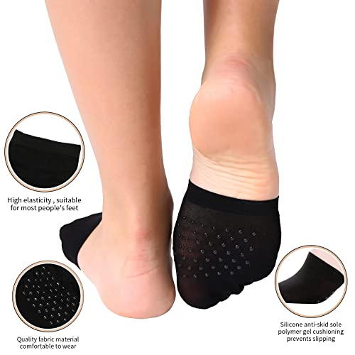 Manzi 6 Pairs Toe Topper Women Socks Half Noshow Seamless Socks #TOP2