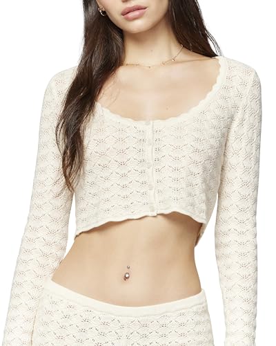 Image of Florence by Mills Women's Le Pointelle Crop Cardi Top