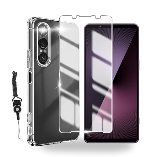 y1Zbg For Xperia 1 VII KXtB + For Xperia 1 VII P[X NAz Ɏq SO-51F / SOG15tB dx9H KX tیtB GNXyA 1 VII SO-51F P[X 