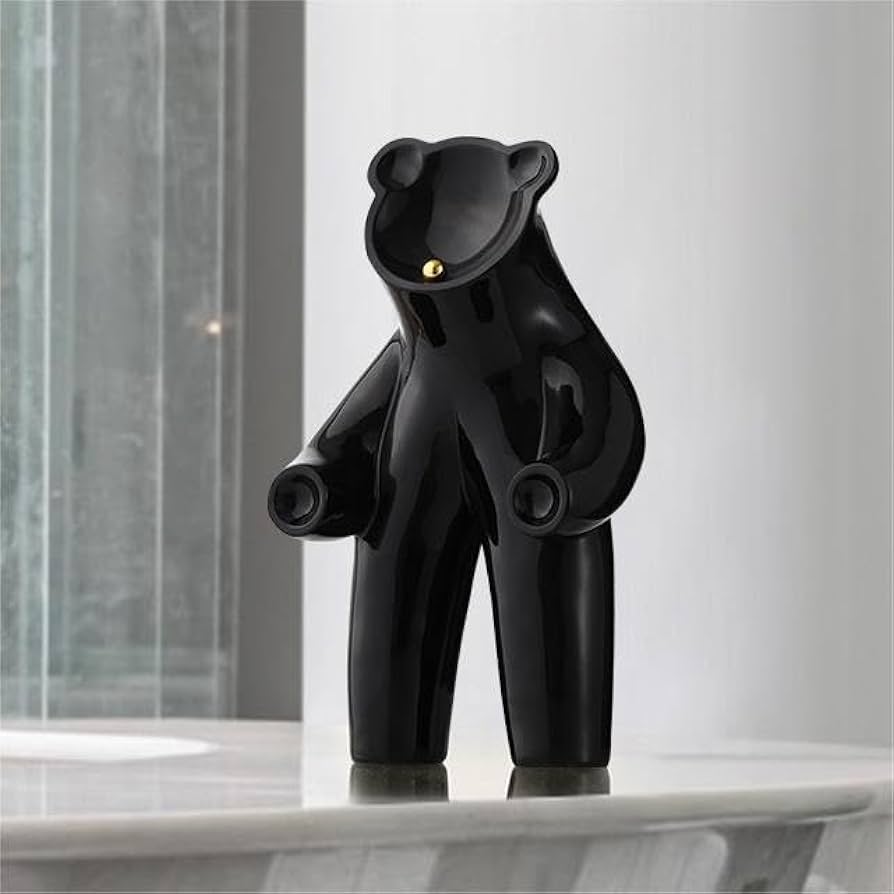 Amazon.co.jp: PickMeYA 顔のないクマ 樹脂 ホームデコレーション:キー