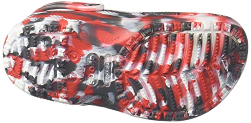 Image of Crocs Unisex-Adult Classic Marble Clogs - Flame White