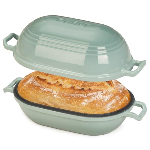 FRRLY Enameled Cast Iron Dutch Oven for Sourdough Bread