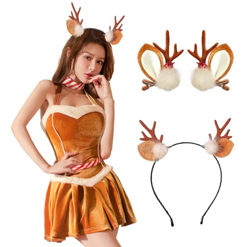 [TUAHOUS] クリスマス トナカイ コスプレ レディース トナカイ衣装 サンタ コスプレ 仮装