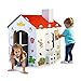 FEBER - Carton House, Large Cardboard Playhouse for Children, to Paint, Colour and Play, with Fun Stickers, ecohouse, for Boys and Girls from 3 Years Old, Famosa (FEB06000)