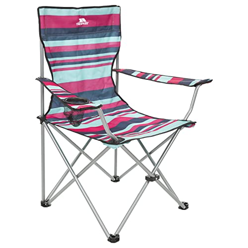 Trespass Branson Chaise de Camping à Rayures Tropicales avec Porte-gobelet