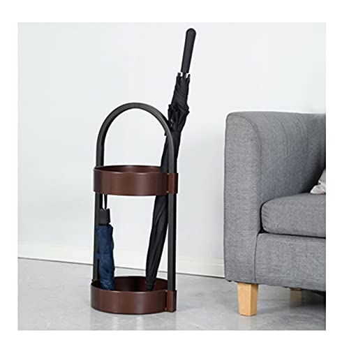 Seau à parapluies sur pied en métal bronze noir pour maison chaleureuse et ordonnée