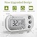 Digital Frigerator Thermometer 2 Pack, Waterproof Fridge and Freezer Thermometer, Thermometer Refrigerator with Large LCD Screen, Stand and Magnetic Back, for Room,Kitchen(White)