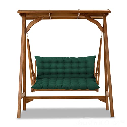 Coussin de banc de jardin 150x100 vert foncé idéal pour votre terrasse et transat à dossier haut