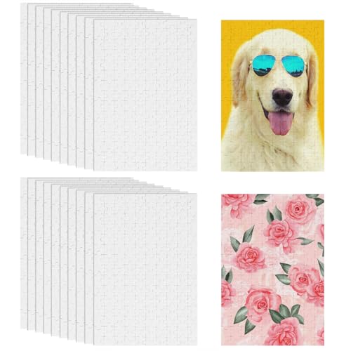 40 Sets Blank Sublimation A6 Jigsaw,DIY Heat Press Transfer Crafts Thermal Transfer Jigsaw, Sublimation Jigsaw White for Maker Machine (A6-150 Pieces) by IHDYPPEW