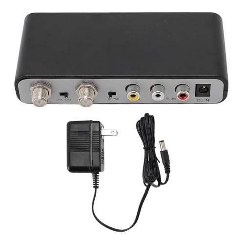 Digital RF Modulator, AV to RF Converter M65A CH3/CH4 Modulator Supports PAL NTSC VHF Frequency, AV to RF Modulator for CATV System