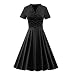 LUOUSE Women's Vintage Scoop Neck Vintage 1950's Retro Bridesmaid Tea Dress