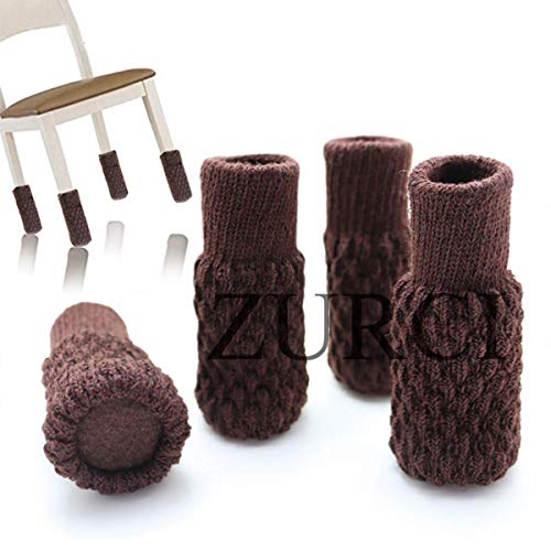 Zurci 24PCS-6 Set Chair Leg Socks Knit Non-Slip Table Floor Protector Furniture Feet