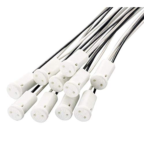 BuxiuGK 20 Stück G4 Lampenfassungen 20cm G4 Sockel-Lampenfassung mit Keramik Halter für G4 Lampen Heimbedarf Cover