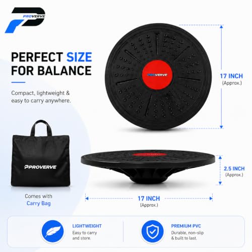 Image of Balancing Board for Kids and Adults, Premium PVC Woble Balance Board- Improve Stability, Strength, and Coordination - Ideal for Fitness, Yoga, and Rehabilitation, with Bag (Pack of 1)