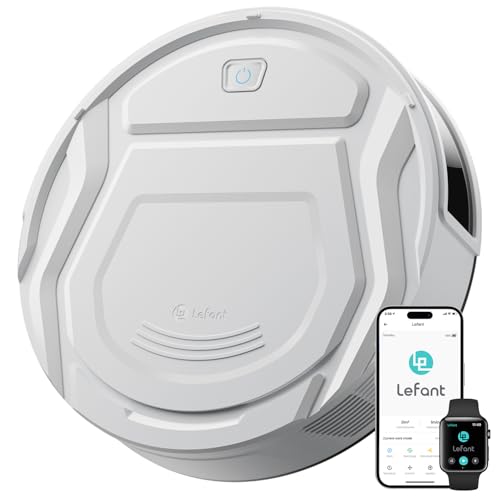 Lefant M210 Pro Robot Vacuum with Powerful Suction, 6 Cleaning Modes, 120 Mins Runtime, Quiet, Self-Charging, Voice Control, Ideal for Pet Hair and Hard Floor, White by Lefant - Used condition - US$79.41